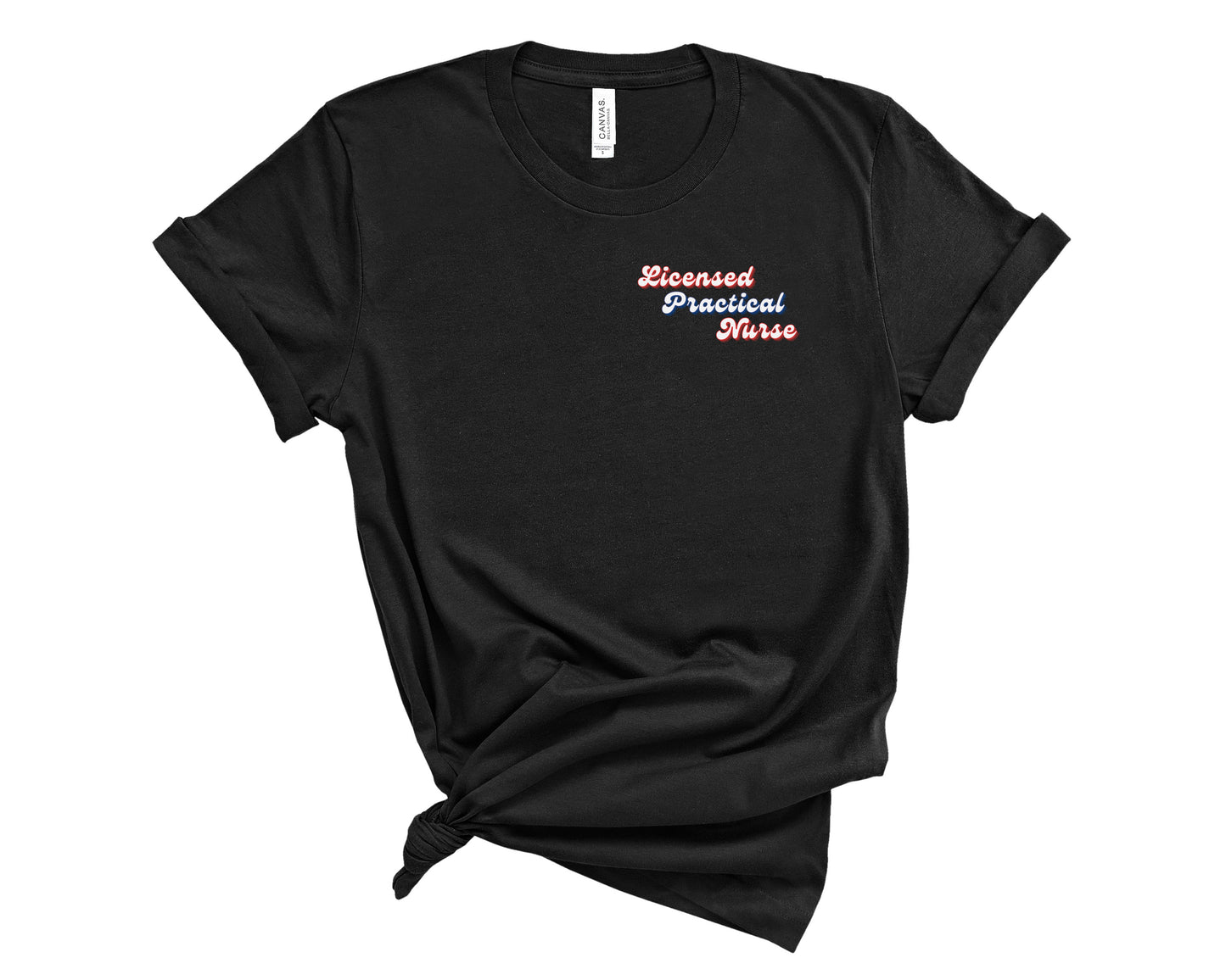 Retro Licensed Practical Nurse Shirt (Small Design)