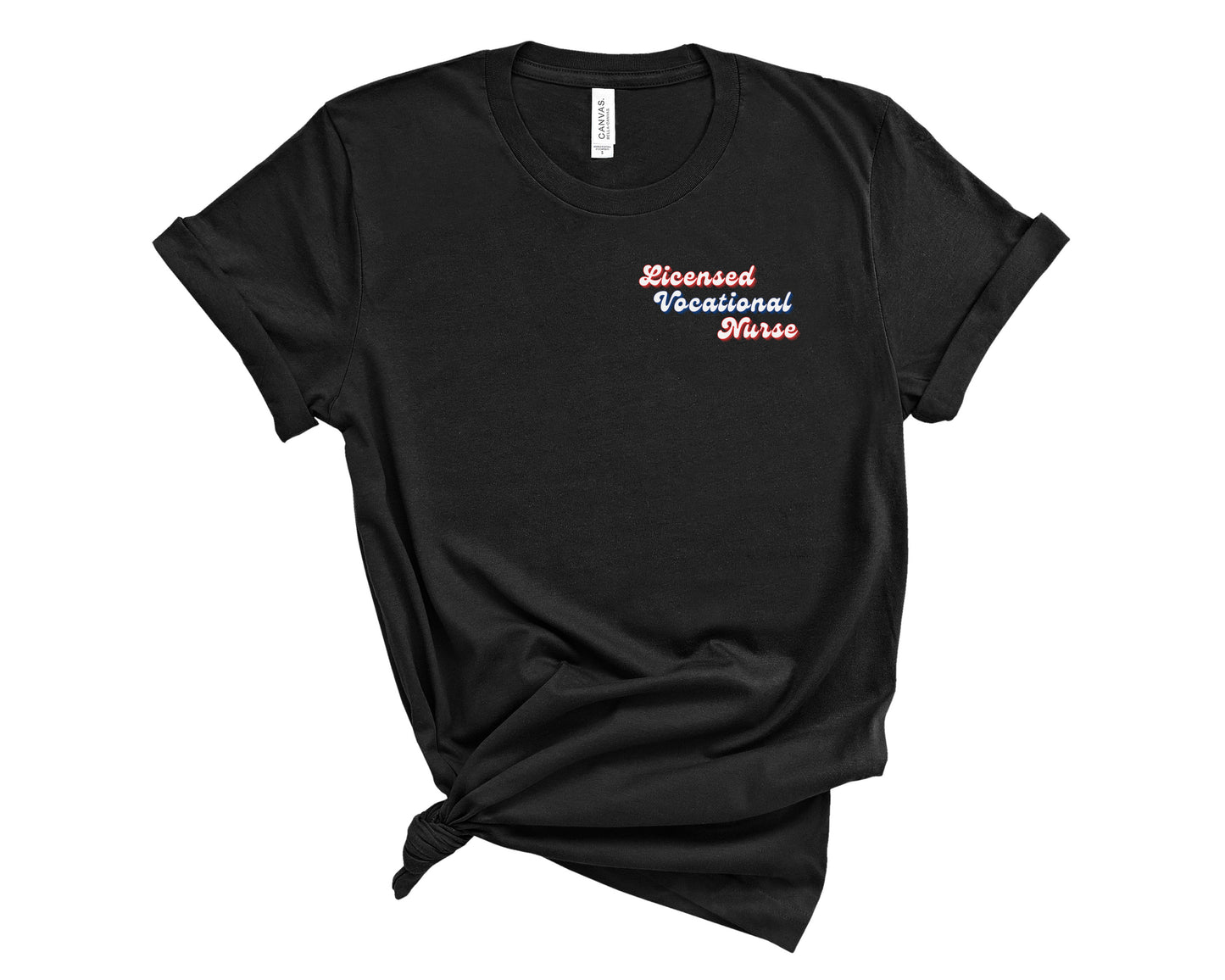 Retro Licensed Vocational Nurse Shirt (Small Design)