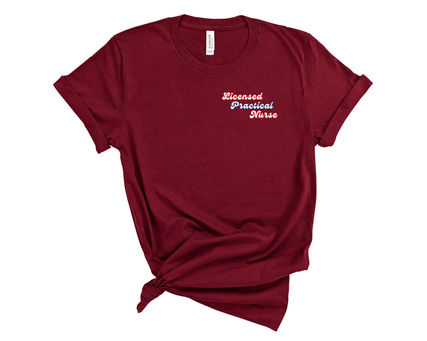 Retro Licensed Practical Nurse Shirt (Small Design)