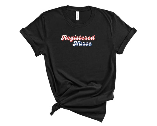 Retro Registered Nurse Shirt (Large Design)