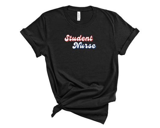 Retro Student Nurse Shirt (Large Design)