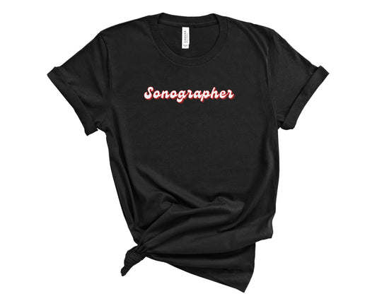 Retro Sonographer Shirt (Large Design)