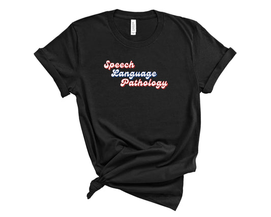 Retro Speech Language Pathology Shirt (Large Design)