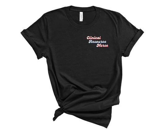 Retro Clinical Resource Nurse Shirt (Small Design)