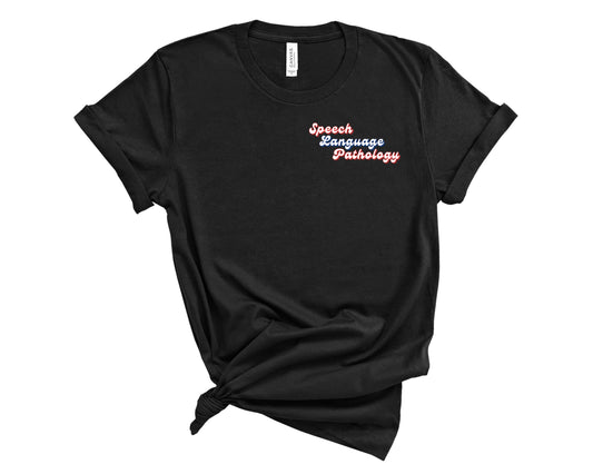 Retro Speech Language Pathology Shirt (Small Design)