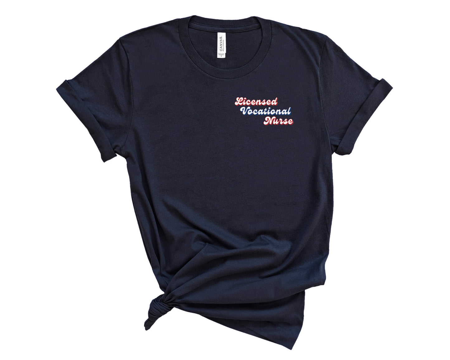 Retro Licensed Vocational Nurse Shirt (Small Design)