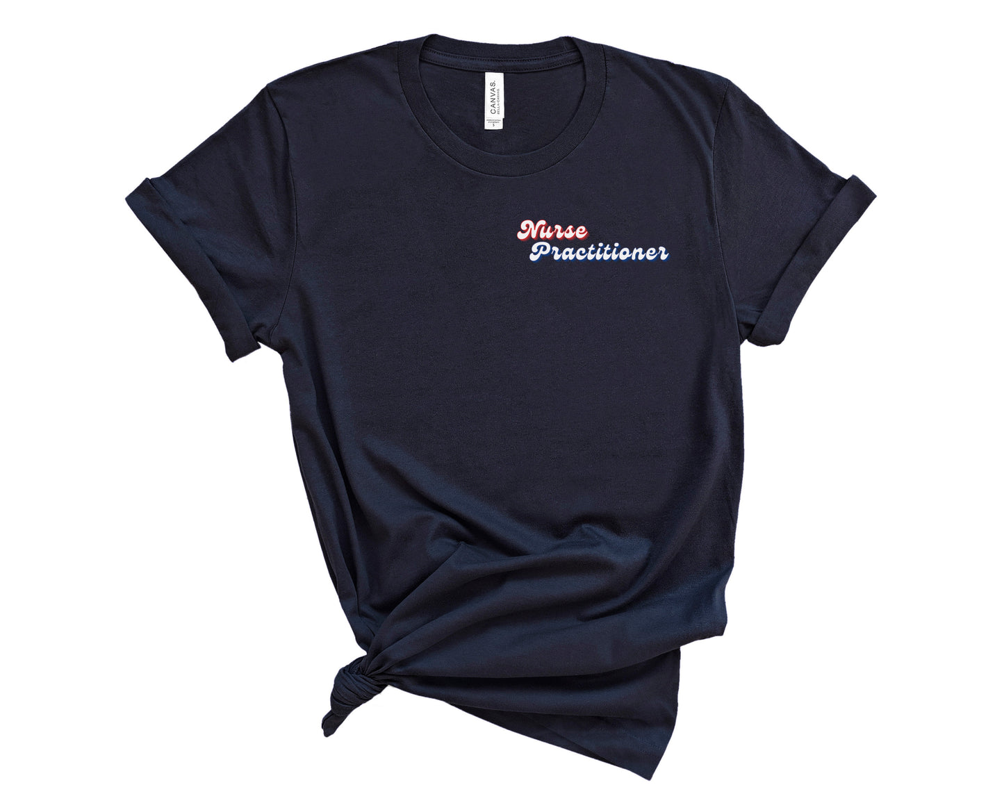 Retro Nurse Practitioner Shirt (Small Design)