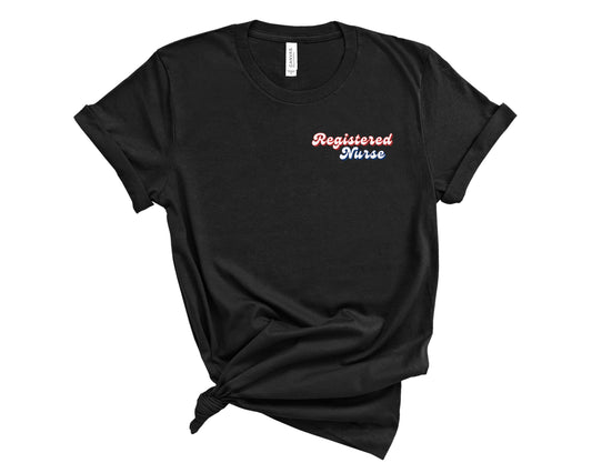 Retro Registered Nurse Shirt (Small Design)